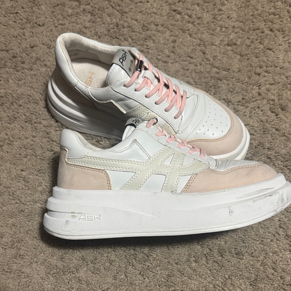 Ash Women's Sneakers in White and Light Pink